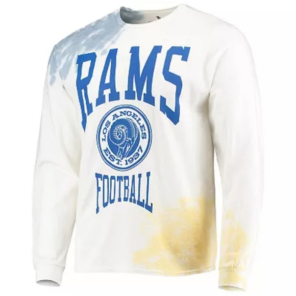 Men's Los Angeles Rams Junk Food Clothing Tie-Dye Long Sleeve T-shirt - Picture 5 of 7